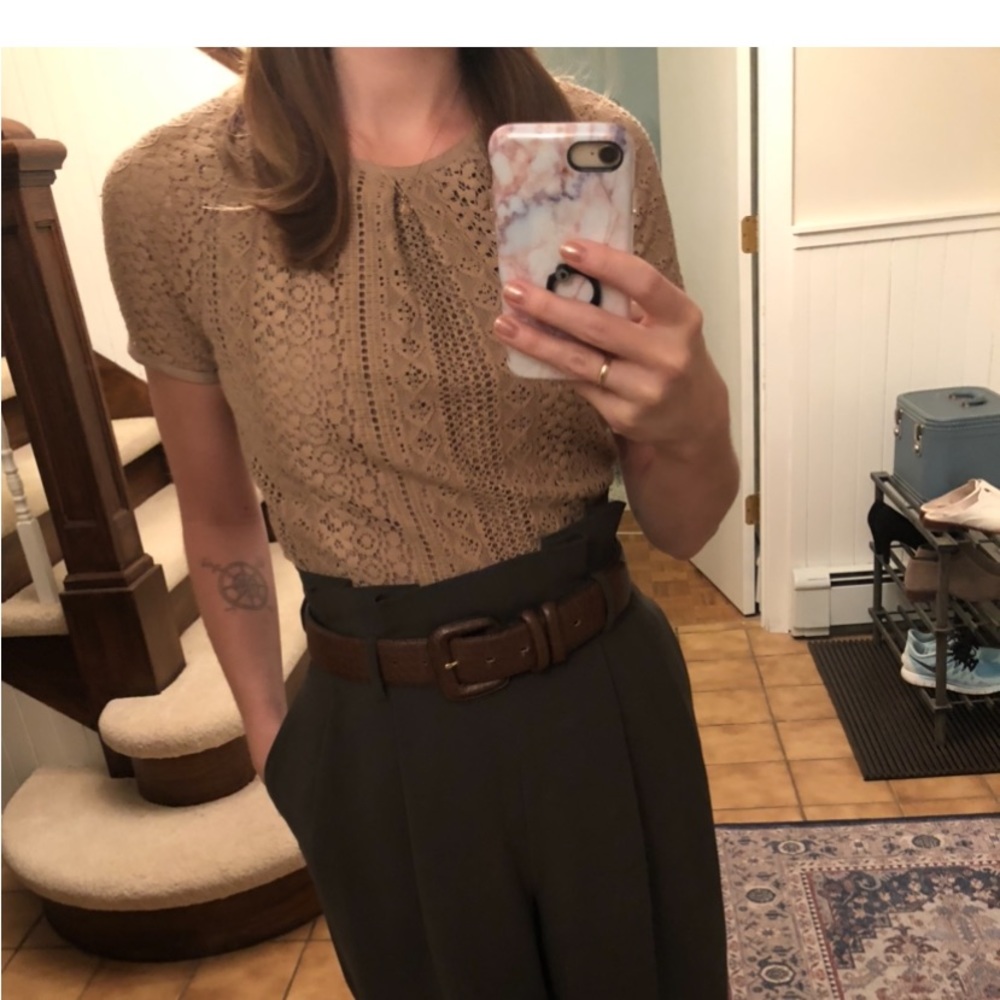 Banana republic lace tee